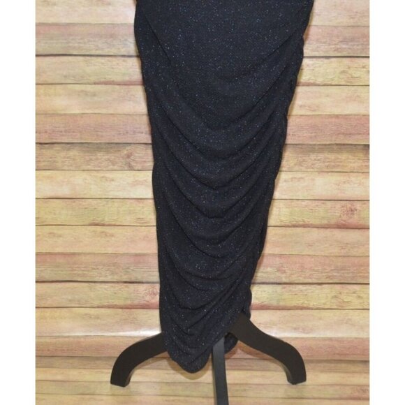 Forever Rose Couture NWT Black Sparkle Sexy Bodycon Dress Size XL Midi Sleeveles - Picture 6 of 10